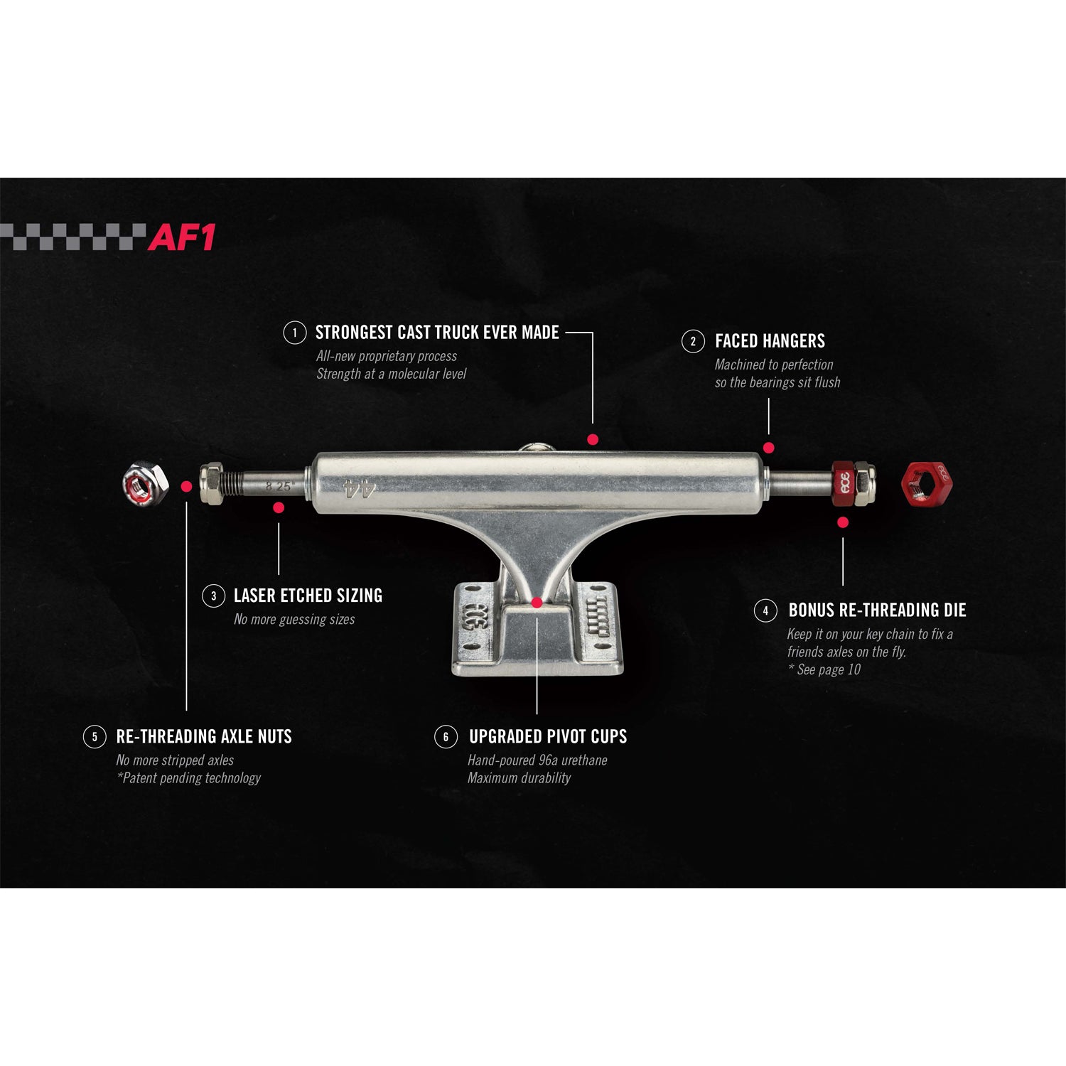 Ace Trucks AF1 Polished (Sold As A Single Truck)