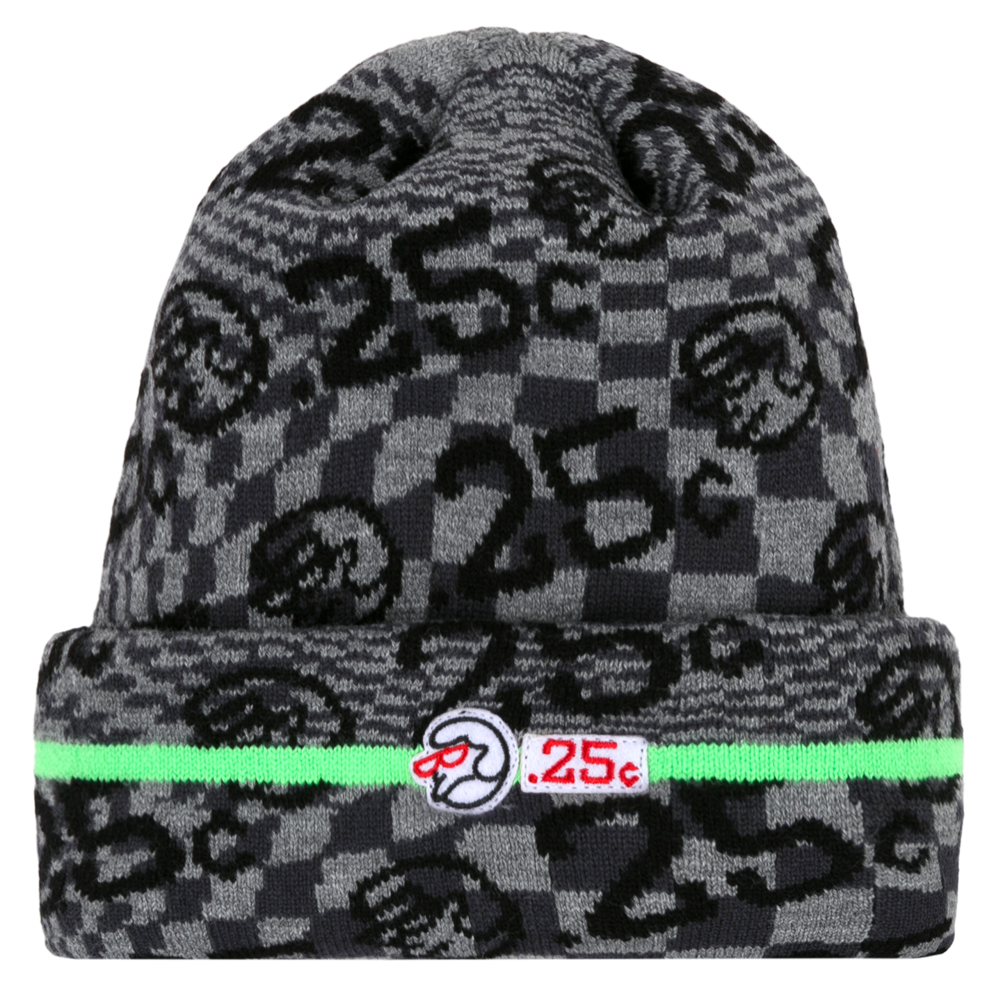 Quartersnacks X Classic Grip Cuff Beanie Black