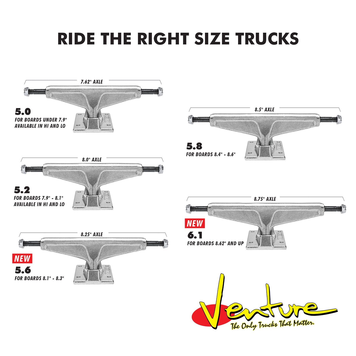 Venture Trucks VLT Titanium Lights All Polished (Sold As A Single Truck)