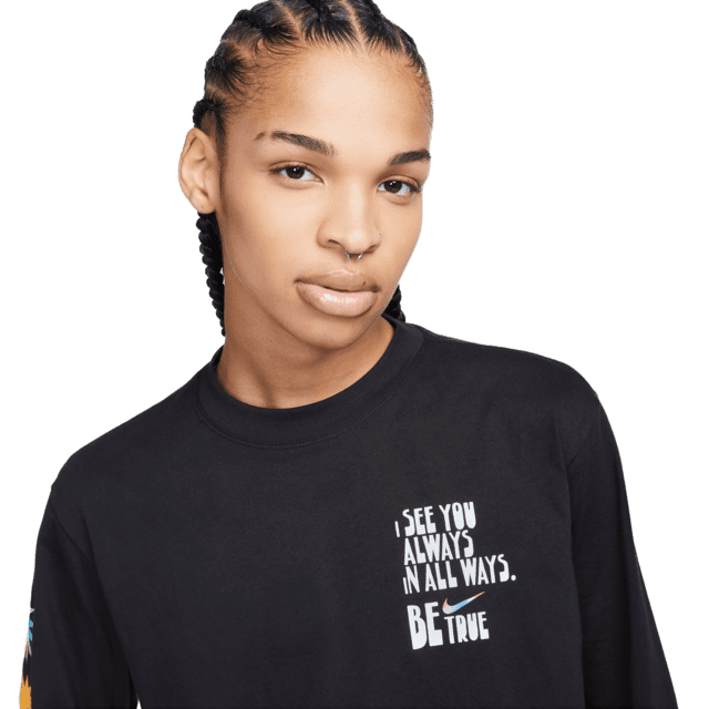 Nike SB Be True Long Sleeve Tee Black Xavier Schipani Women&#39;s Sizing
