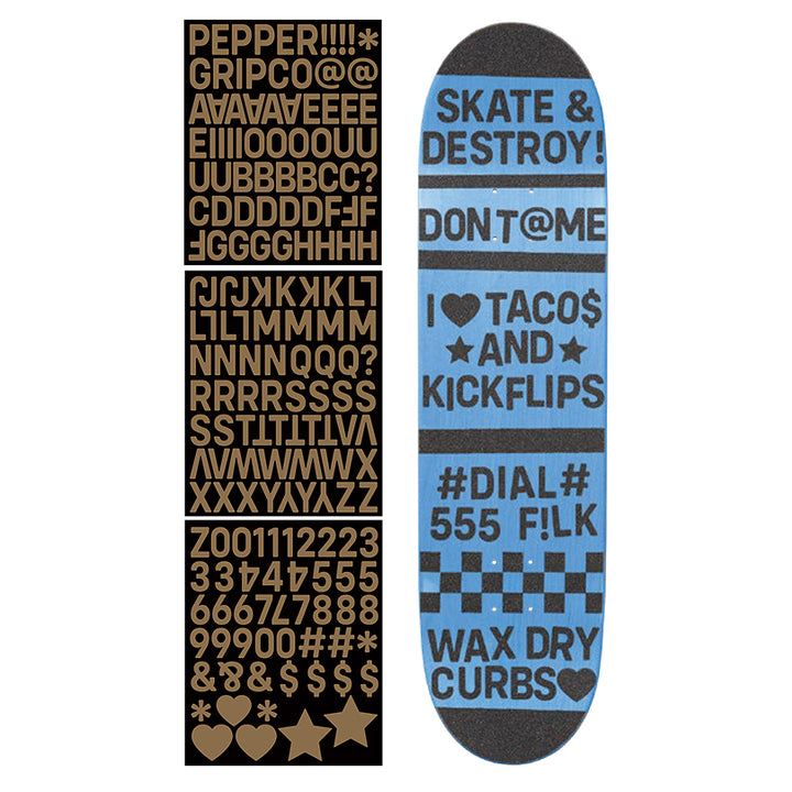 Pepper Griptape Alphanumeric Custom Grip Kit