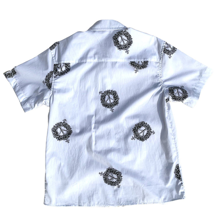 Sexhippies Rose Bone SS Button Up White