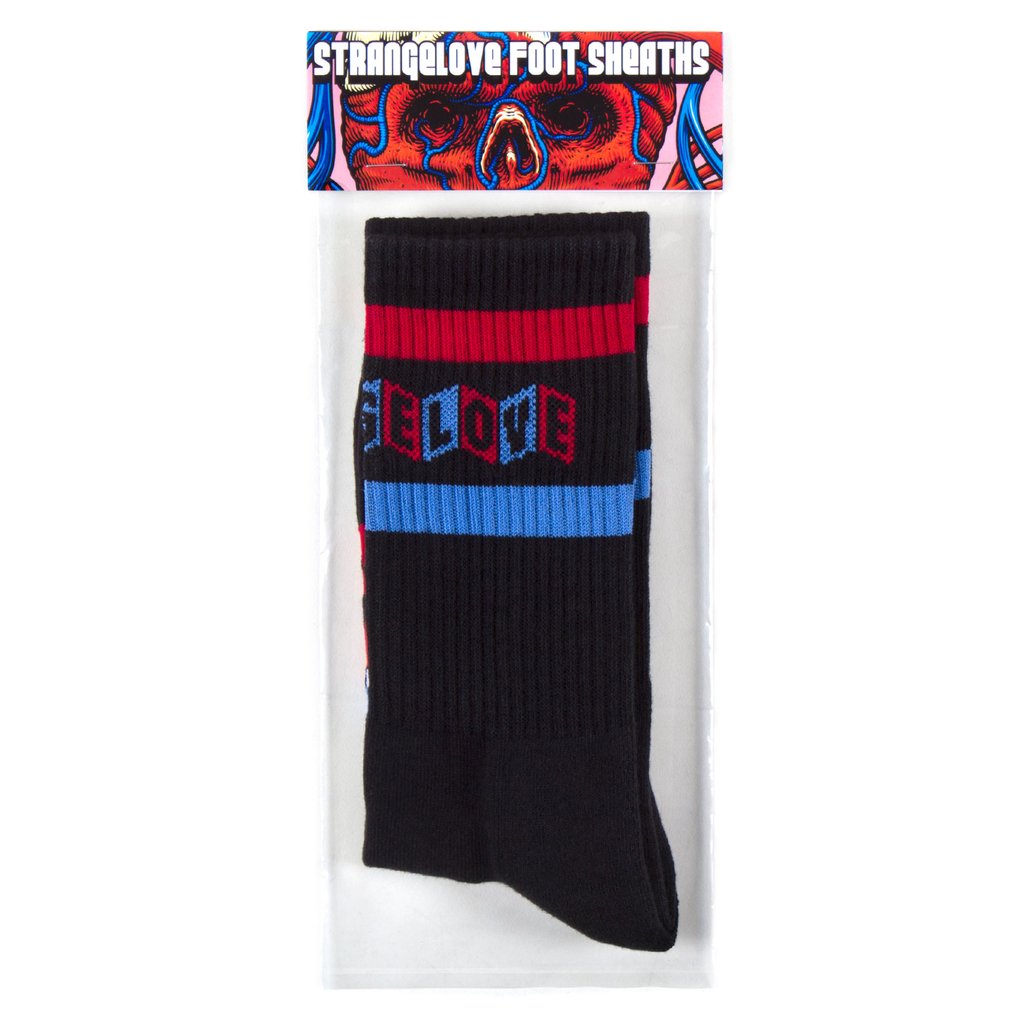 Strangelove Cinelogo Stripe Sock Black
