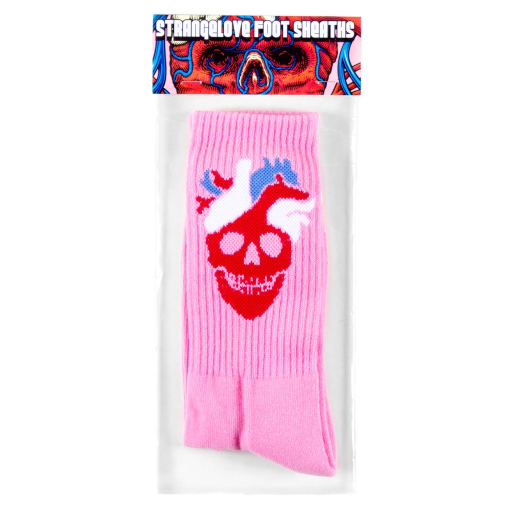 Strangelove Heart Logo Socks Pink