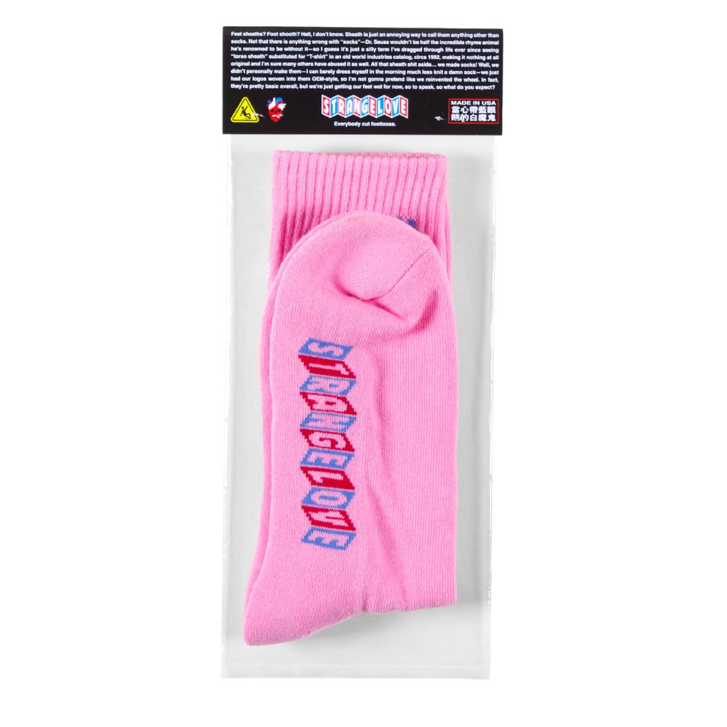 Strangelove Heart Logo Socks Pink