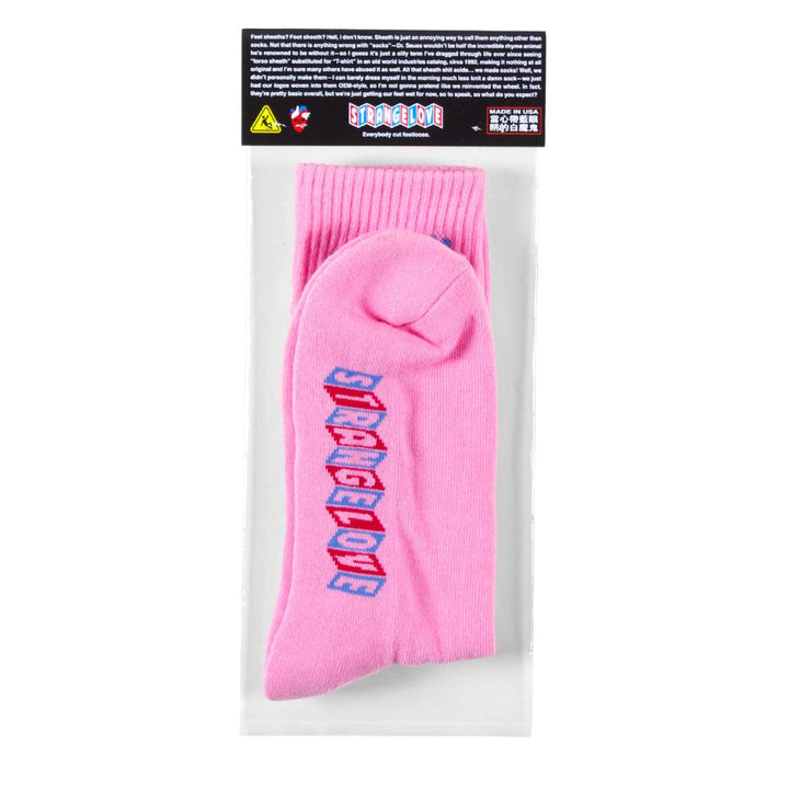 Strangelove Heart Logo Socks Pink