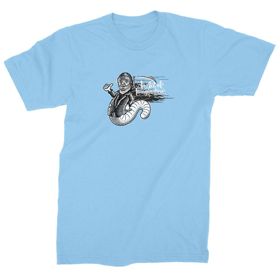 StrangeLove Bukowski Worm Tee Electric Blue