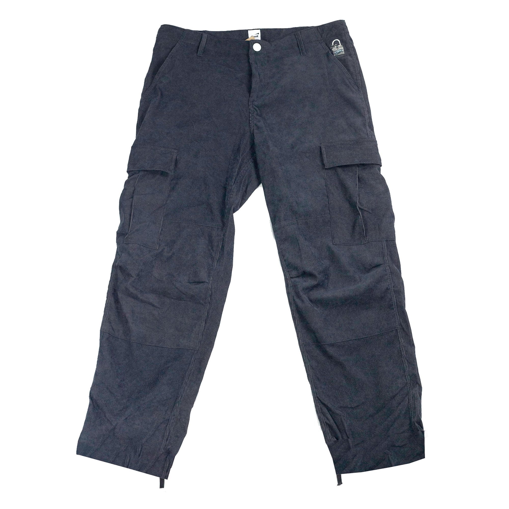 Snack Unlock Corduroy Cargo Pants Charcoal